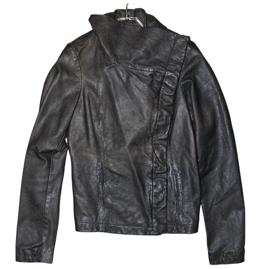"VINTAGE" back draw leather jacket