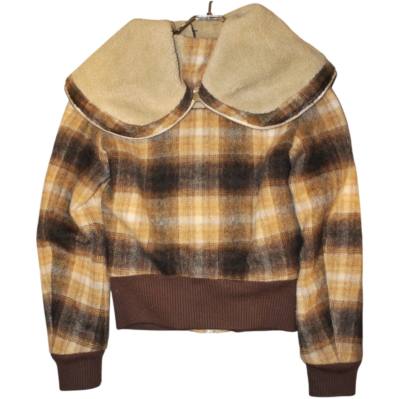 "VINTAGE" hooded checked jacket