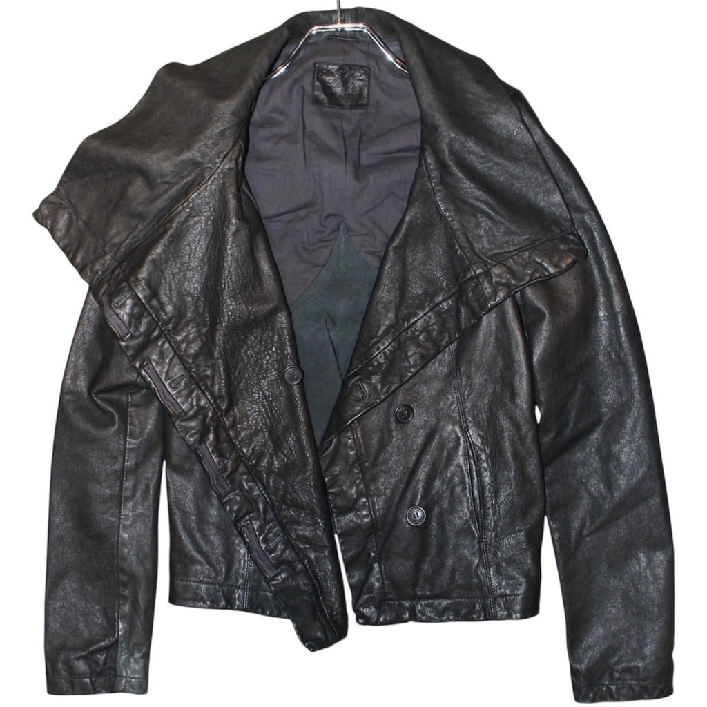 "VINTAGE" back draw leather jacket