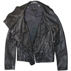 "VINTAGE" back draw leather jacket