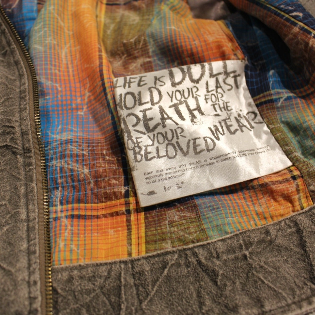 "VINTAGE" wrinkled deformed jacket