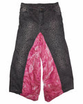 "REALITY ROMANCE" CEETAH HUGE DENIM PANTS