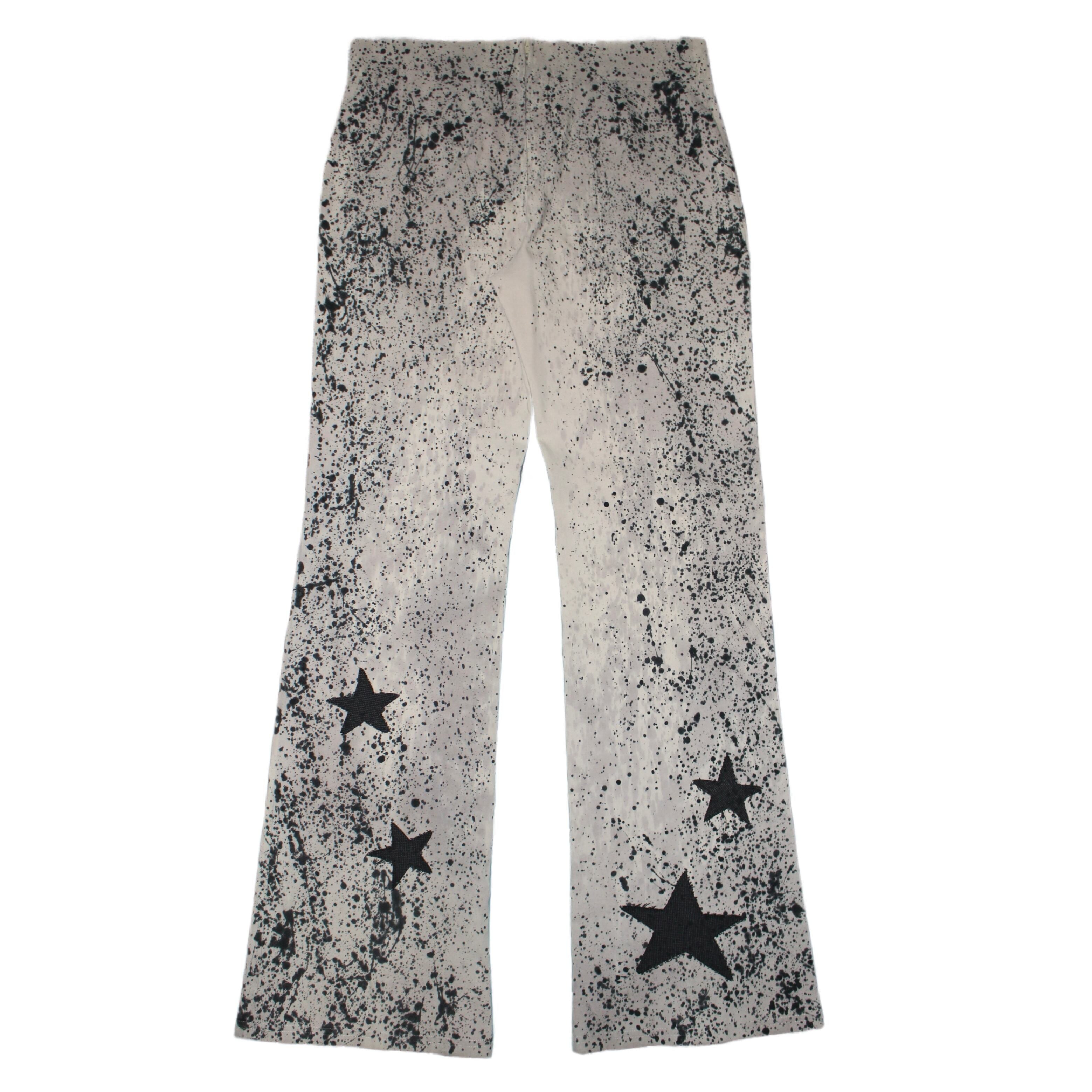 "VINTAGE" Star patch painted skinny pants