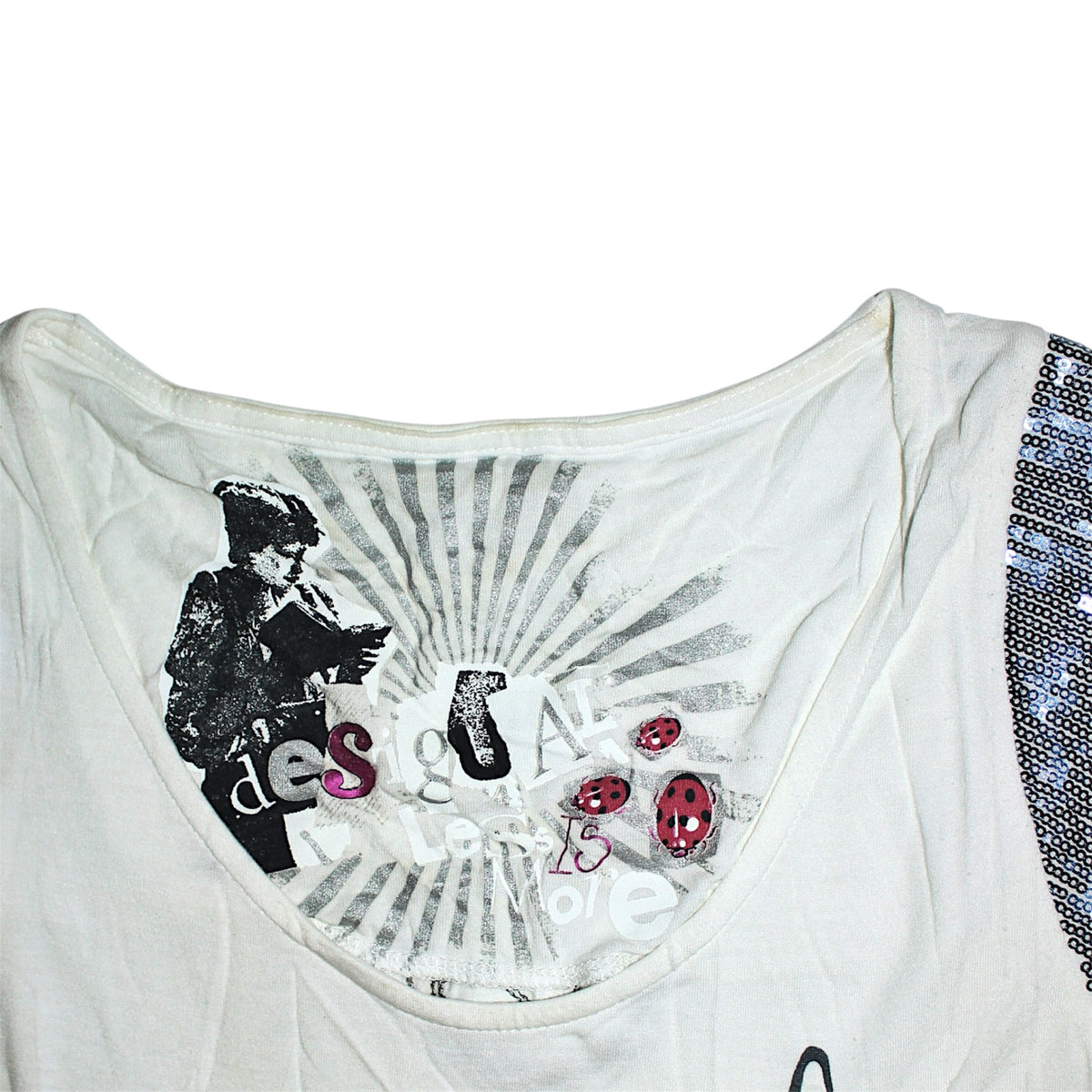 "DESIGUBL" sequined sleeveless top