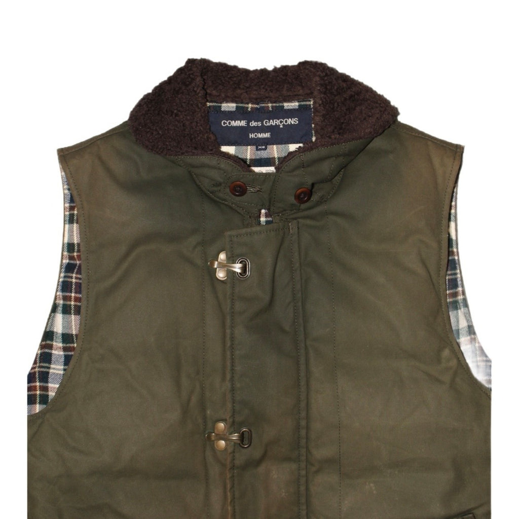 "Comme des Garçons Homme" Oiled cotton down vest
