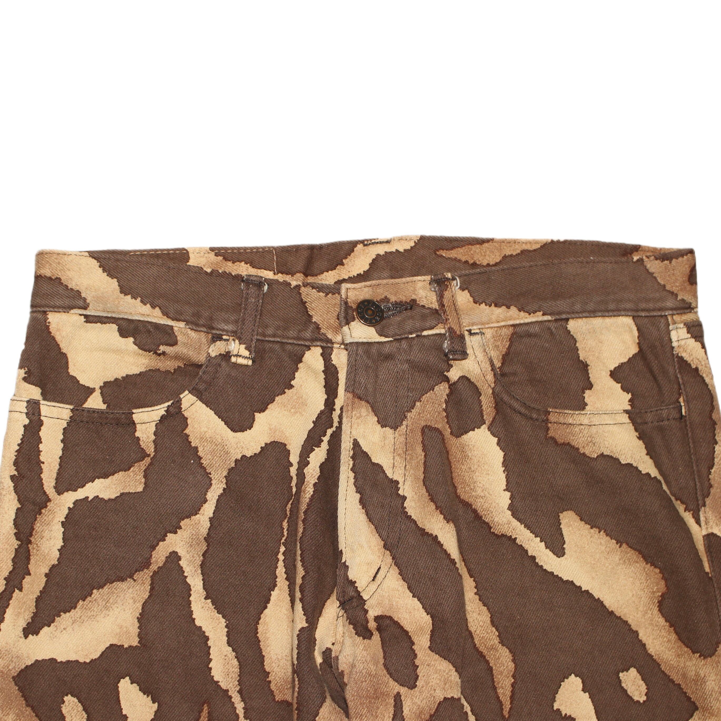 "VINTAGE"  Animal Print denim Pants