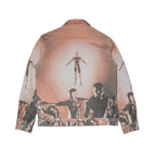 "VINTAGE" all-over print zip-up jacket