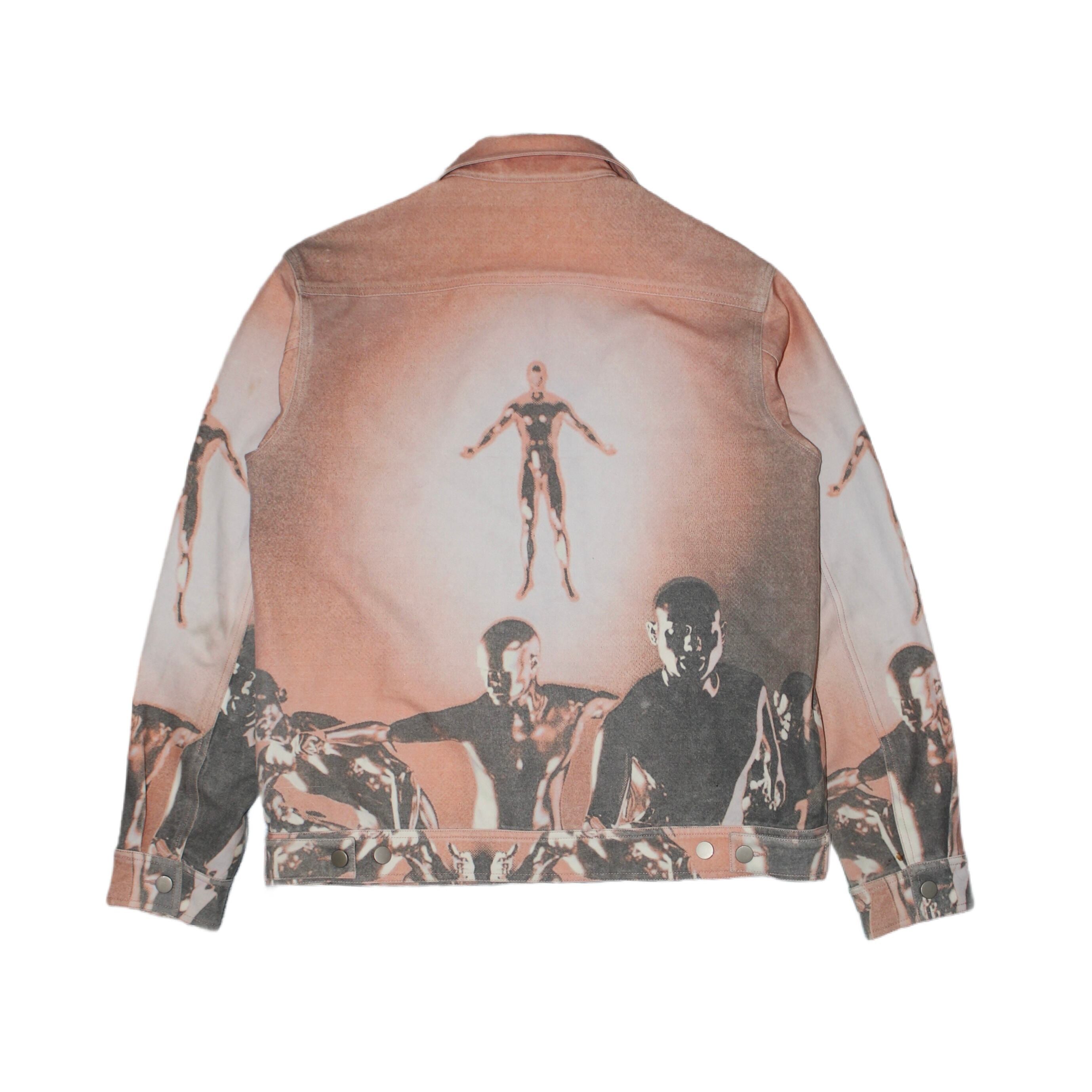"VINTAGE" all-over print zip-up jacket