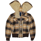 "VINTAGE" hooded checked jacket