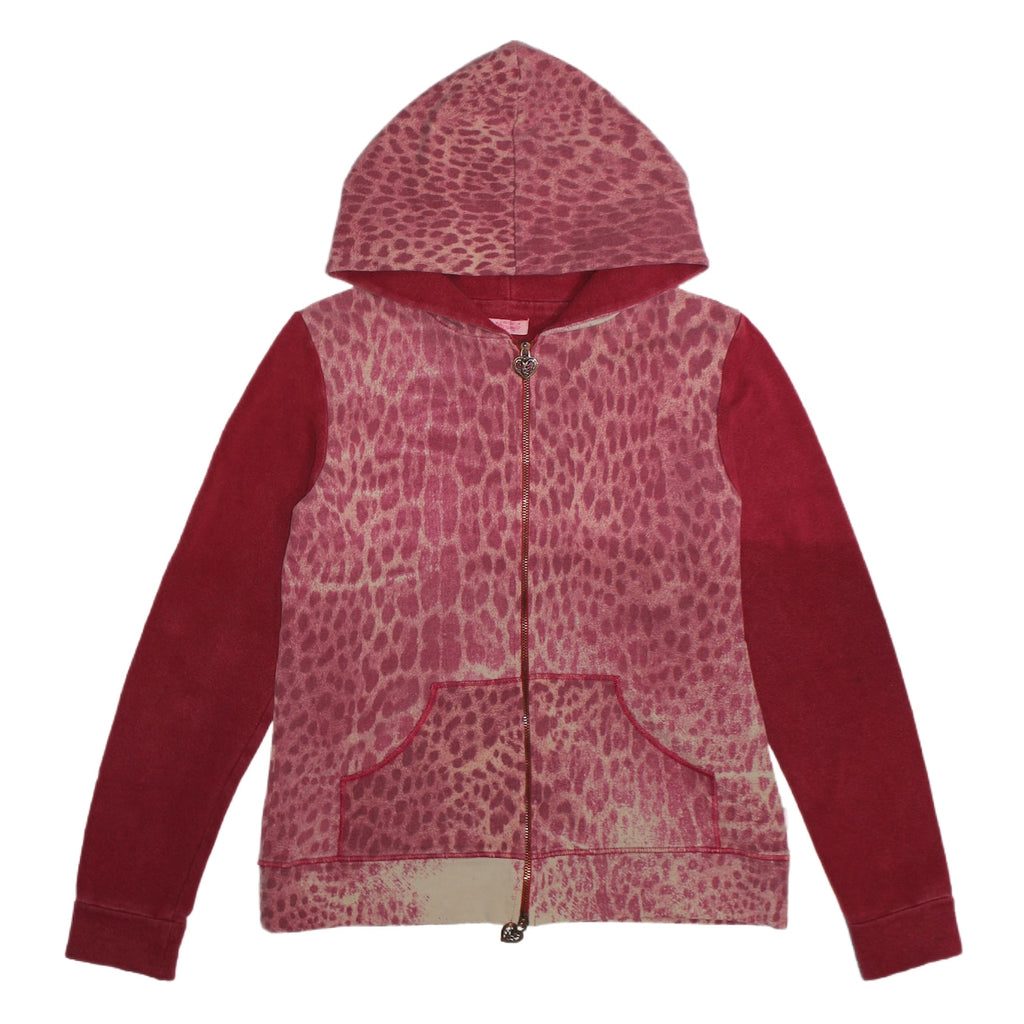 "VINTAGE" Leopard design double zip hoodie