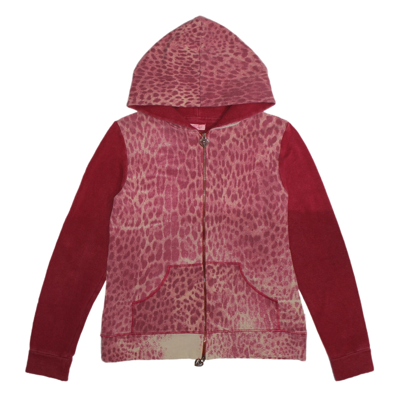 "VINTAGE" Leopard design double zip hoodie