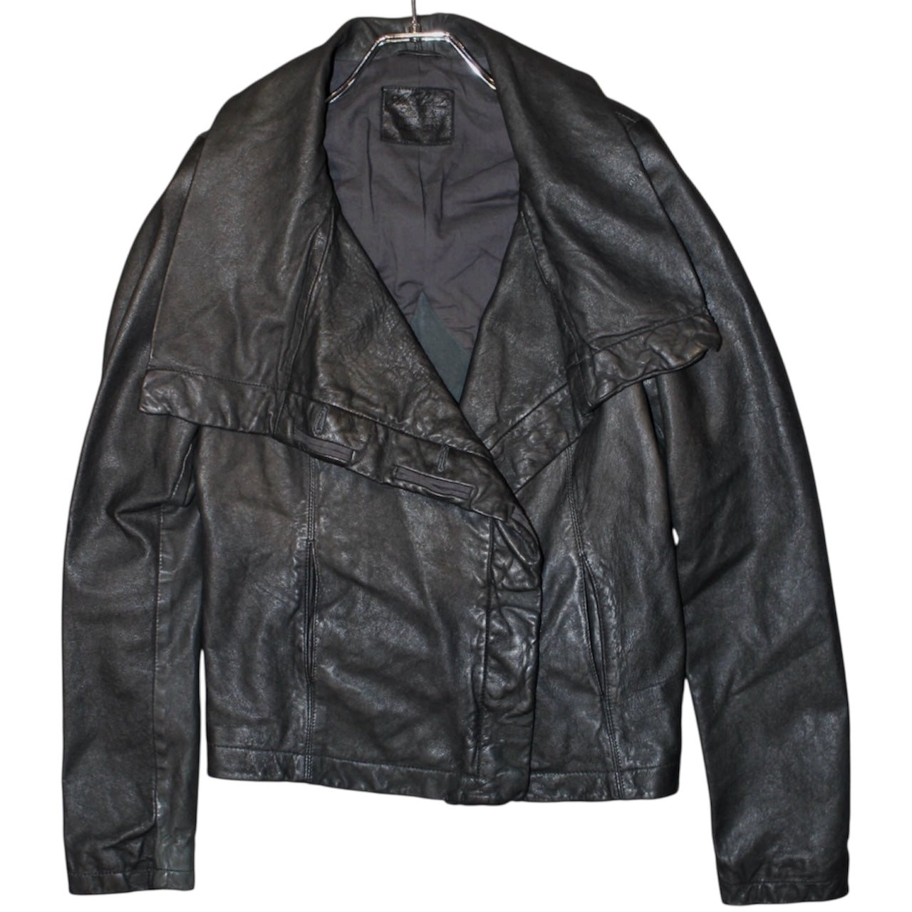 "VINTAGE" back draw leather jacket