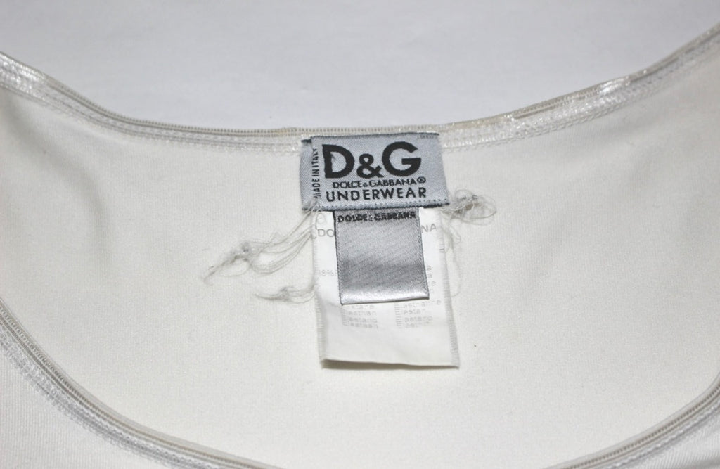 "D&G" print Cropped Length t-shirt