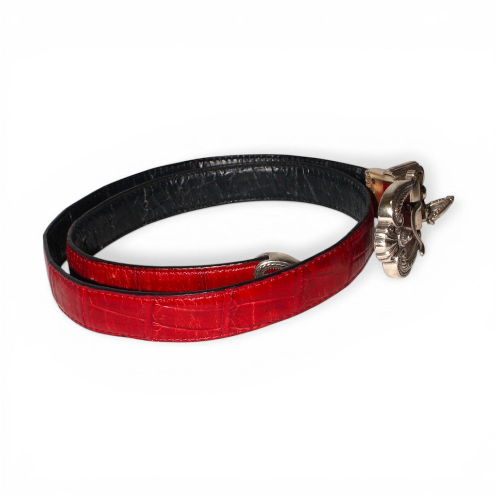 "BRIGHTON" reversible buckle leather belt