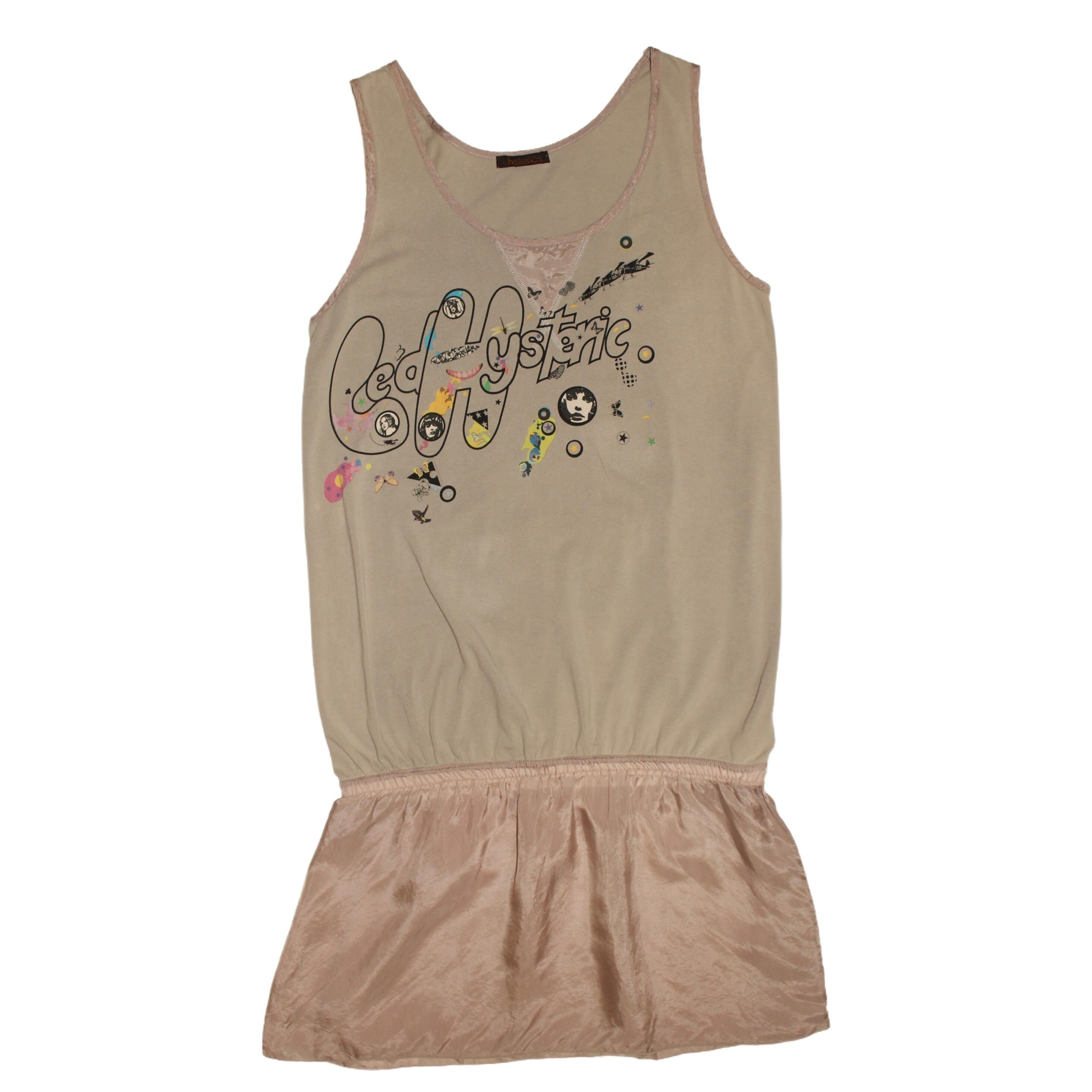 "HYSTERICS" print design sleeveless