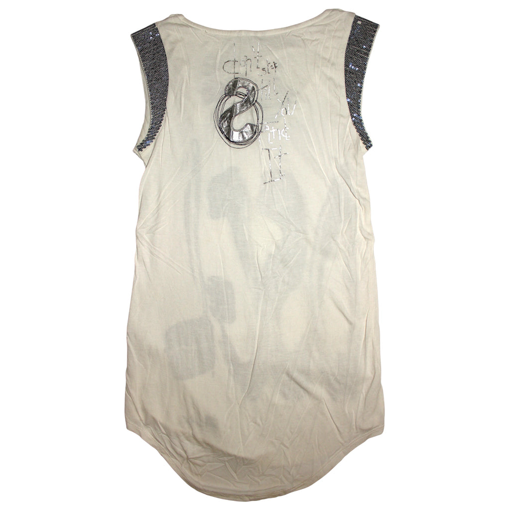 "DESIGUBL" sequined sleeveless top