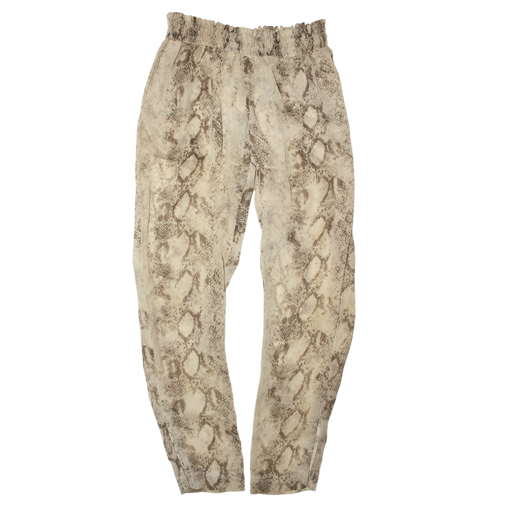 "PYTHON" print tapered easy pants
