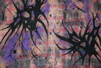 "DAMAGE"paint checkered shirt