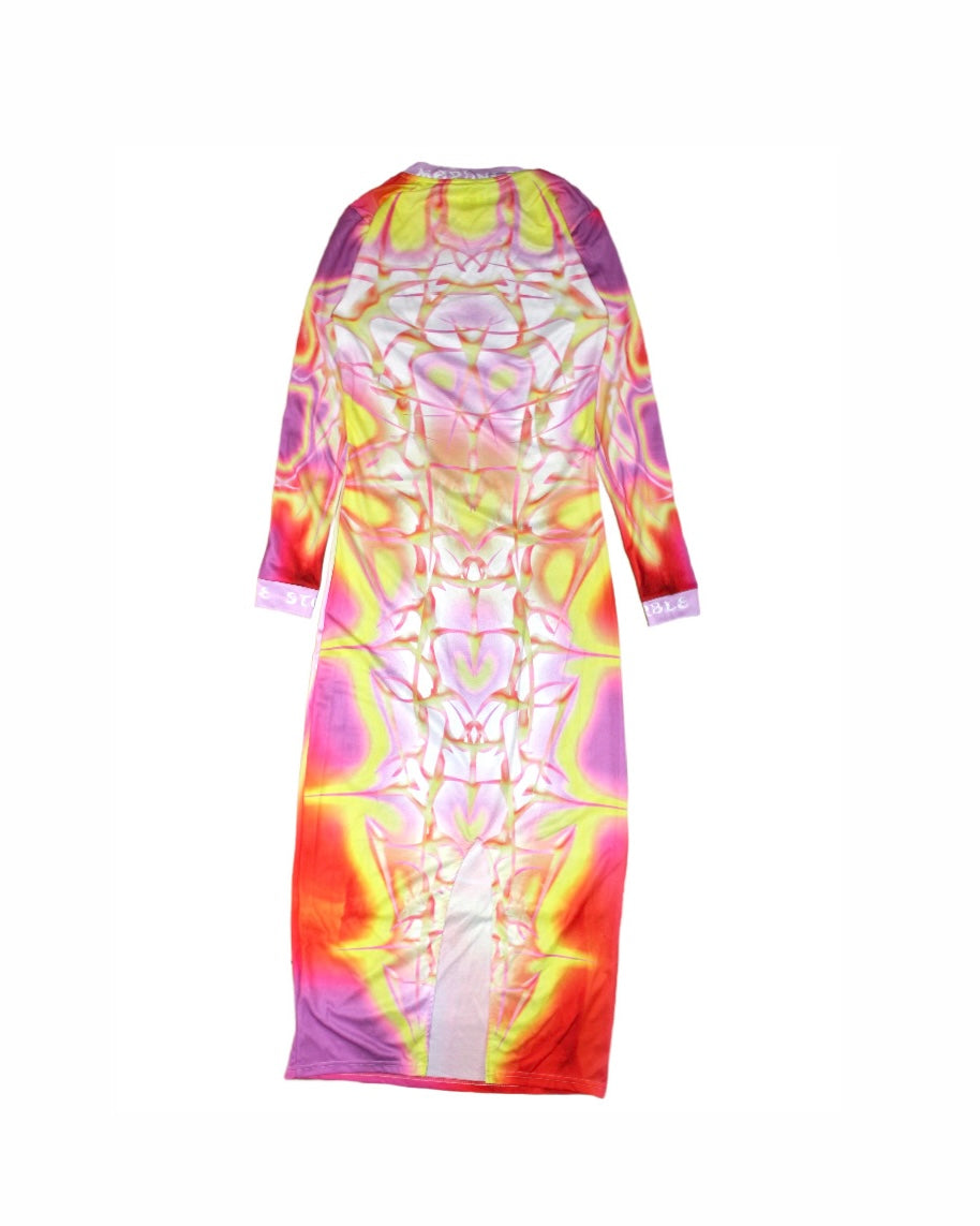 "MARBLE STONES" PINK SPINE DRESS