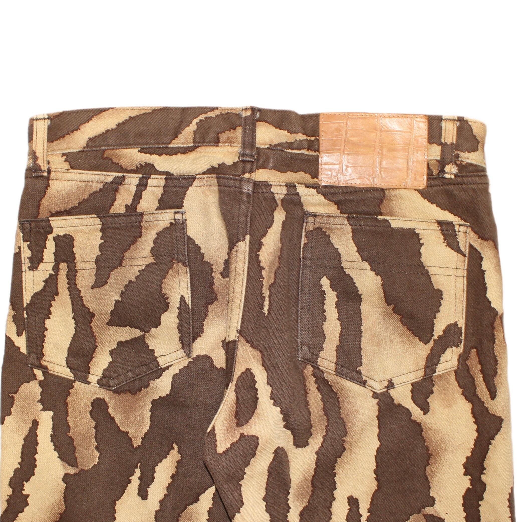 "VINTAGE"  Animal Print denim Pants