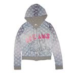 "DREAMS" double sided print zip up reversible hoodie