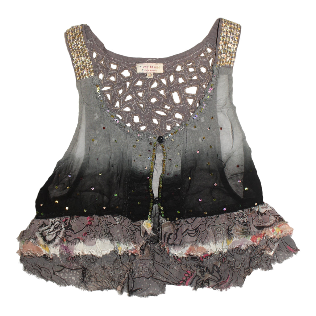 "SEQUINED" lace camisole