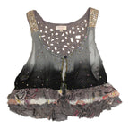 "SEQUINED" lace camisole