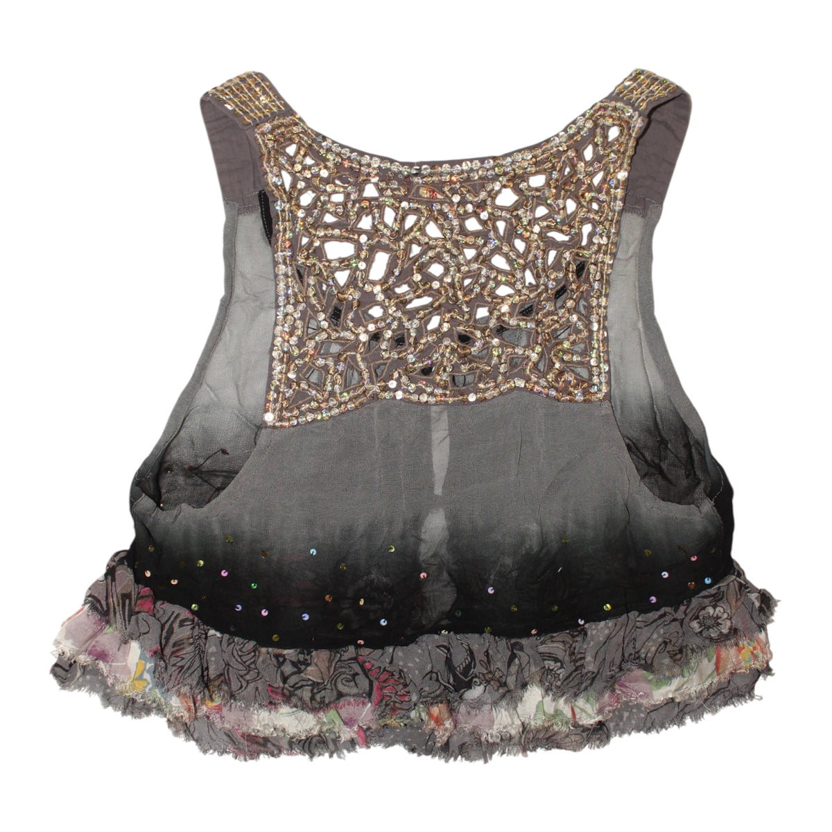 "SEQUINED" lace camisole
