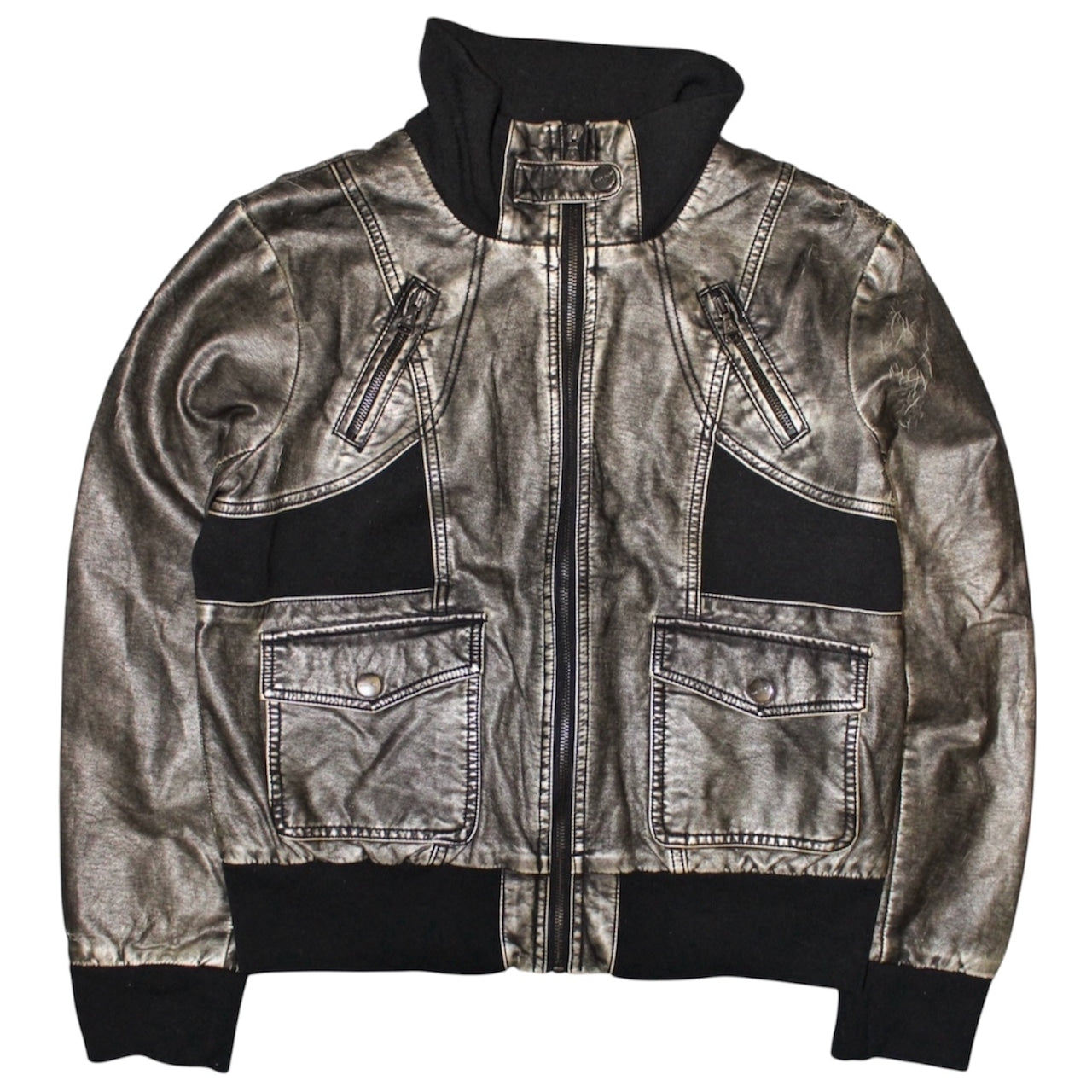 "VINTAGE" glossy jacket
