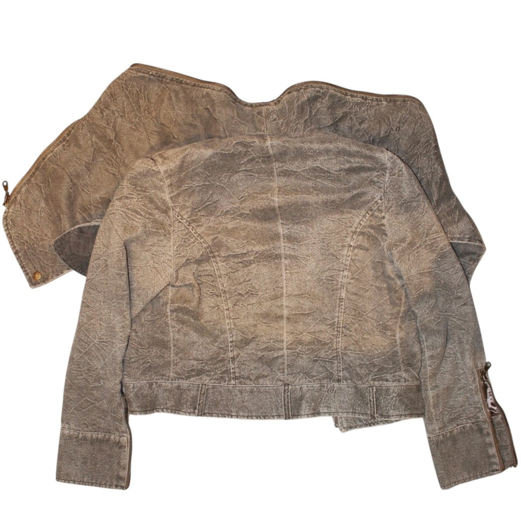 "VINTAGE" wrinkled deformed jacket