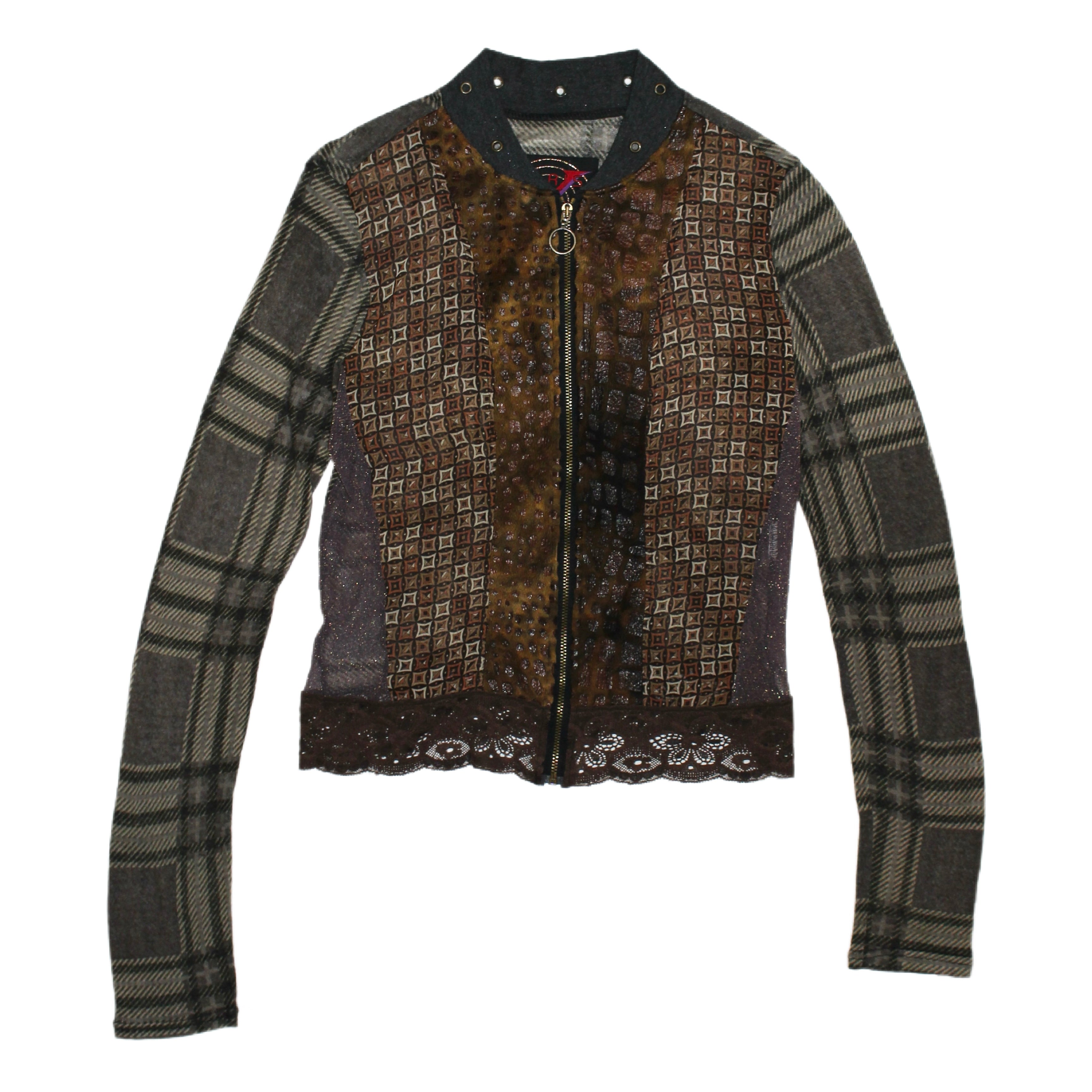 "WOOXOOM" power net zip up made in paris