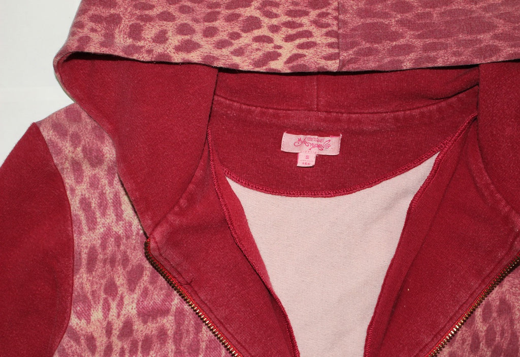 "VINTAGE" Leopard design double zip hoodie
