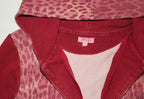 "VINTAGE" Leopard design double zip hoodie
