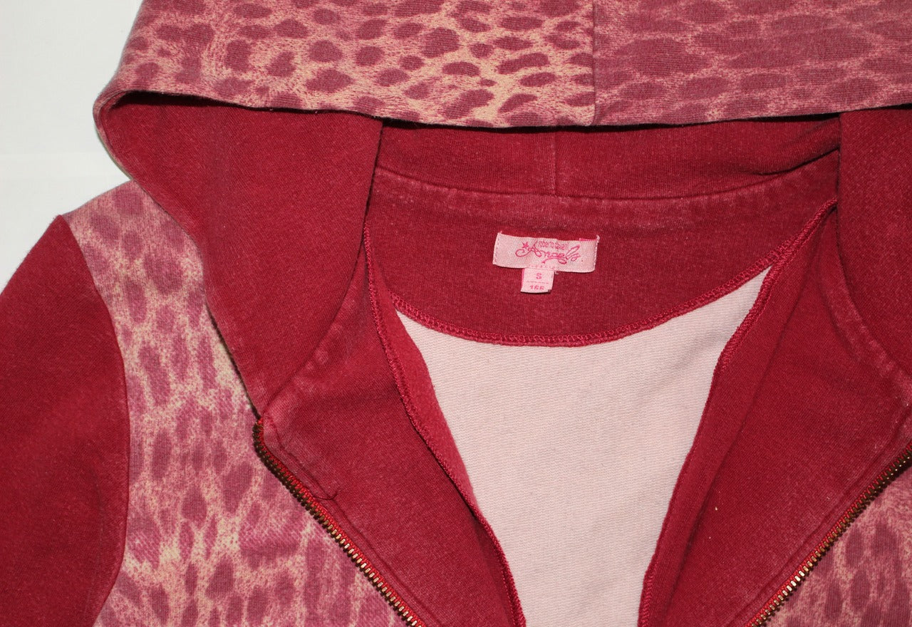 "VINTAGE" Leopard design double zip hoodie
