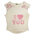 "I ♡ YOU" Ribbon shirt