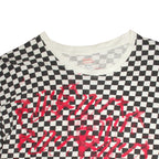 "FUCK×RAYZ" checkered logo t-shirt