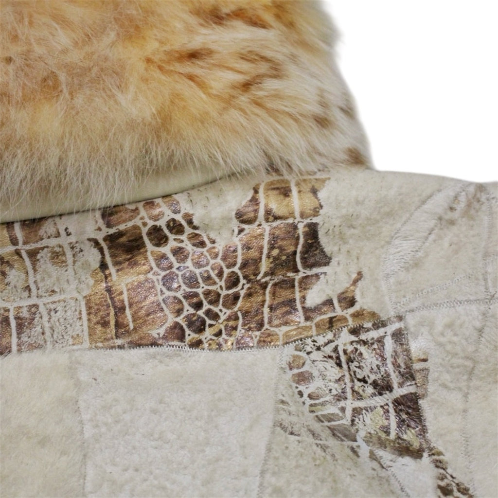 "VINTAGE" fur neck pattern jacket