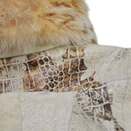 "VINTAGE" fur neck pattern jacket