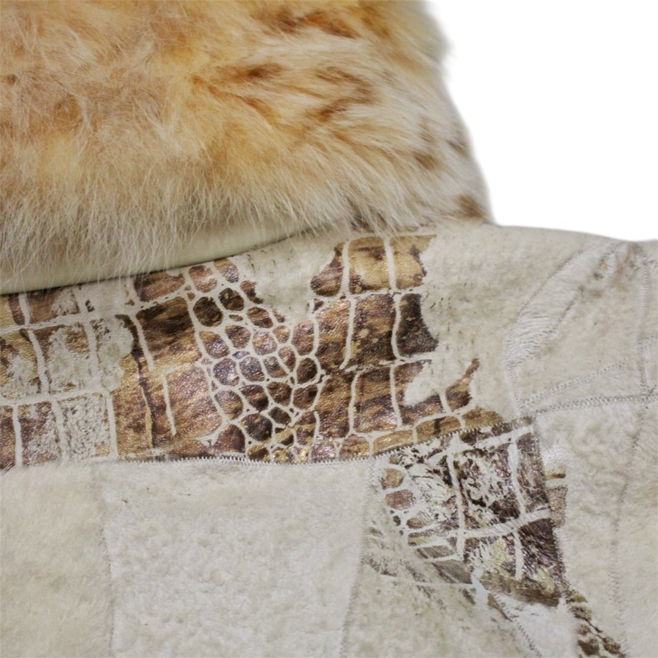 "VINTAGE" fur neck pattern jacket
