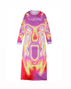 "MARBLE STONES" PINK SPINE DRESS