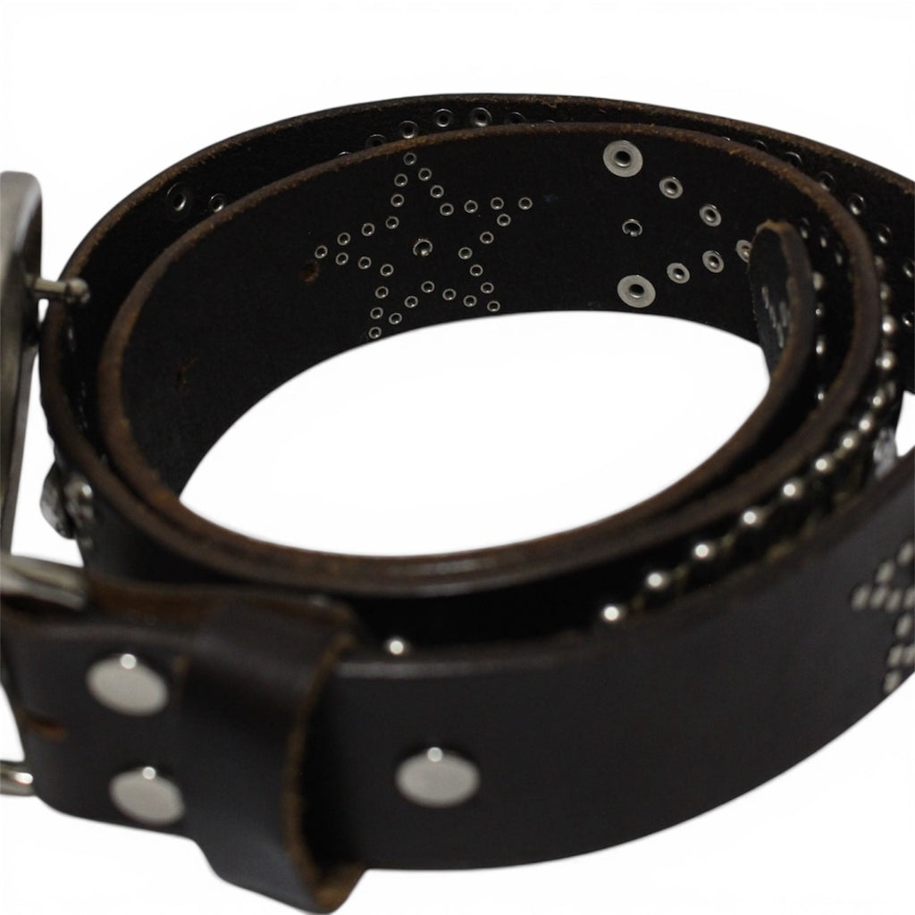 "STAR BUCKLE LEATHER BELT"