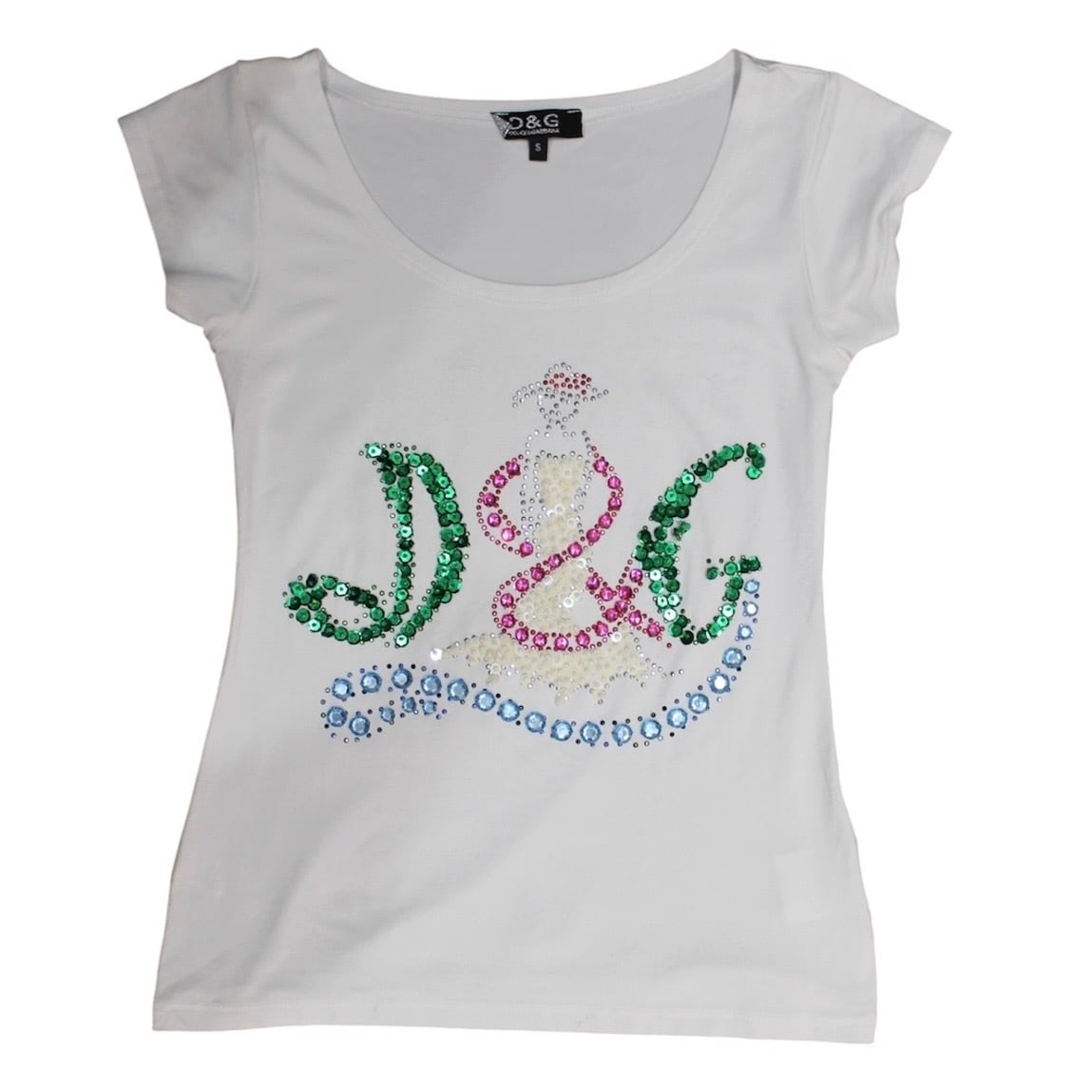 "D&G" sequins logo t-shirt