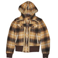 "VINTAGE" hooded checked jacket