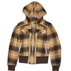 "VINTAGE" hooded checked jacket