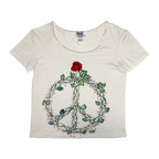 "D&G" print Cropped Length t-shirt