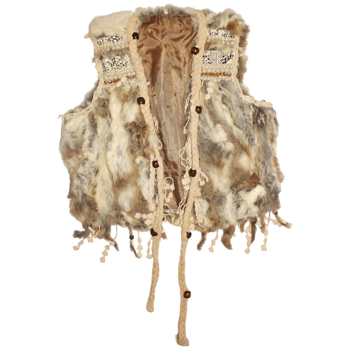 "VINTAGE" fur vest jacket