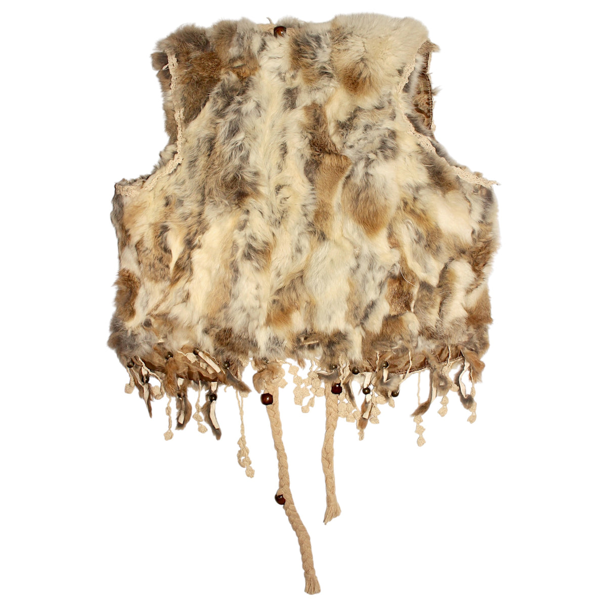 "VINTAGE" fur vest jacket