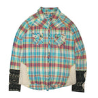 "CHECKERED" crazy pattern shirt