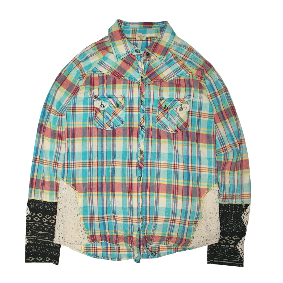 "CHECKERED" crazy pattern shirt